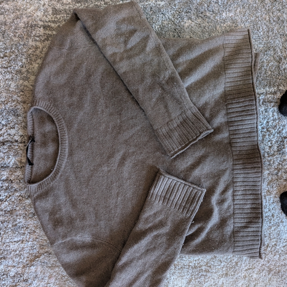 Jenni Kayne Taupe Crew Neck Sweater